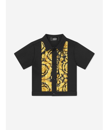 Versace Baby Boys Barocco Shirt in Black des créatures d'habitude