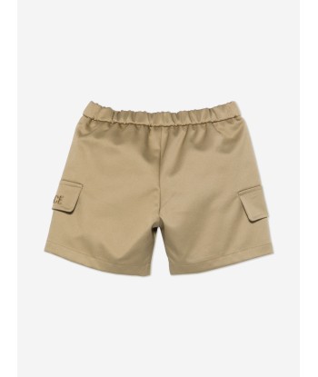 Versace Baby Boys Logo Cargo Shorts in Beige votre