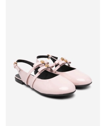 Versace Girls Leather Flat Sandals in Pink Comparez plus de prix