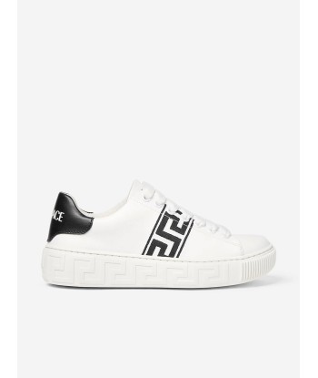 Versace Kids La Greca Low Top Trainers in White plus qu'un jeu 