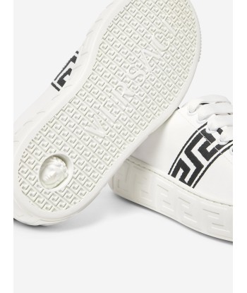 Versace Kids La Greca Low Top Trainers in White plus qu'un jeu 