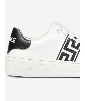 Versace Kids La Greca Low Top Trainers in White plus qu'un jeu 