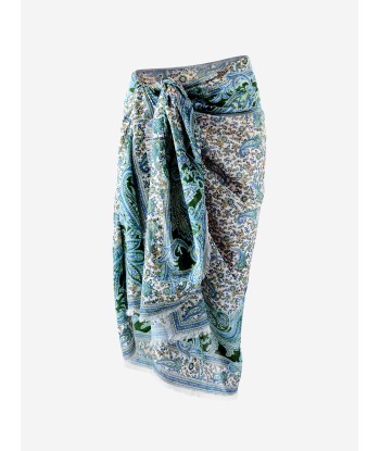 Zimmermann Girls Paisley Print Pareo in Green livraison gratuite