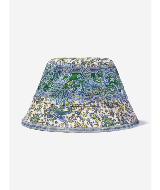 Zimmermann Girls Paisley Bucket Hat in Green de pas cher