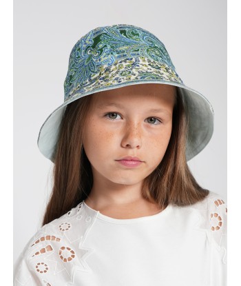 Zimmermann Girls Paisley Bucket Hat in Green de pas cher