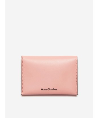 Acne Studios Kids Folded Leather Wallet in Pink (13.5cm) Paris Déstockage Promo