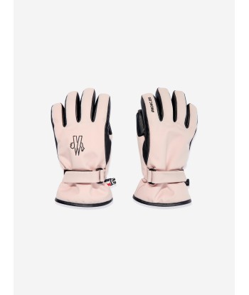 Moncler Enfant Kids Grenoble Gloves in Pink pas cher