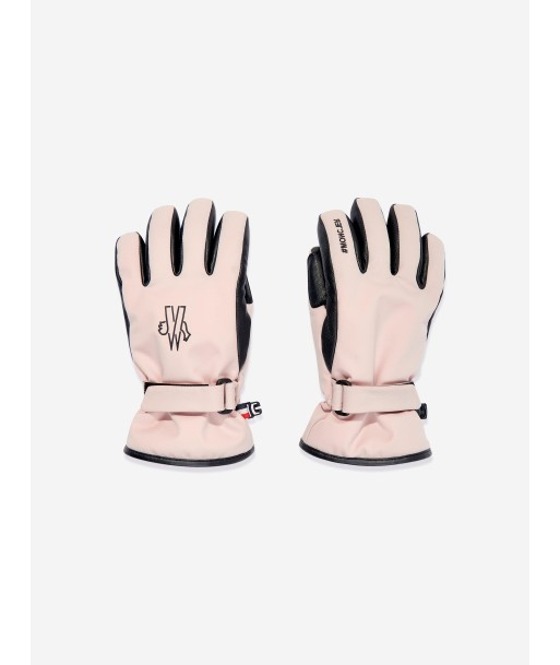 Moncler Enfant Kids Grenoble Gloves in Pink pas cher