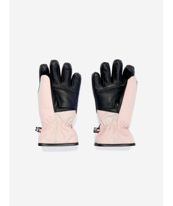 Moncler Enfant Kids Grenoble Gloves in Pink pas cher