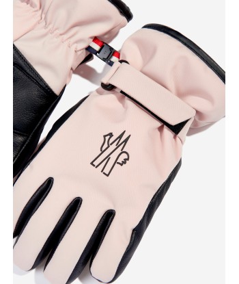 Moncler Enfant Kids Grenoble Gloves in Pink pas cher