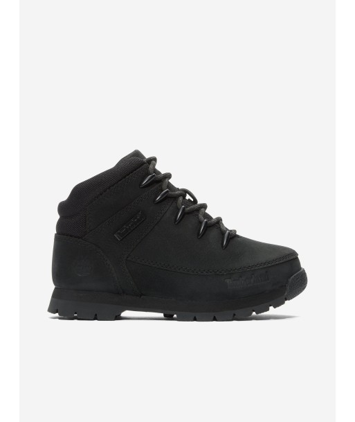 Timberland Boys Mid Lace-Up Boots in Black pas cheres