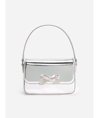 Self Portrait Girls Leather Micro Bag in Silver (14cm) online