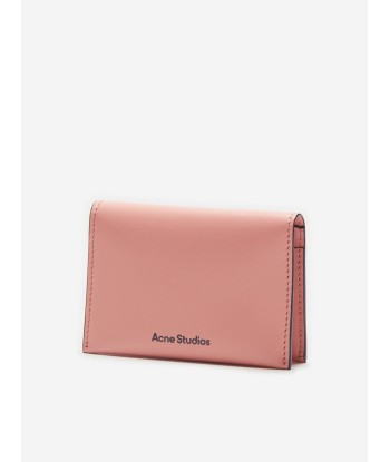 Acne Studios Kids Folded Leather Wallet in Pink (13.5cm) Paris Déstockage Promo