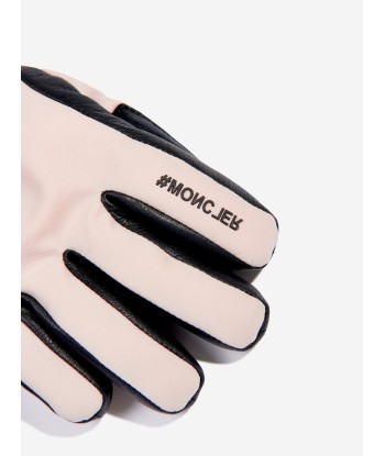 Moncler Enfant Kids Grenoble Gloves in Pink pas cher