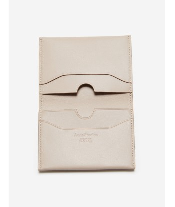 Acne Studios Kids Folded Leather Wallet in Beige (13.5cm) 50% de réduction en Octobre 2024