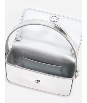 Self Portrait Girls Leather Micro Bag in Silver (14cm) online