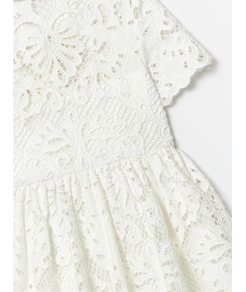 Self Portrait Girls Cotton Lace Mini Dress in White Découvrez la collection