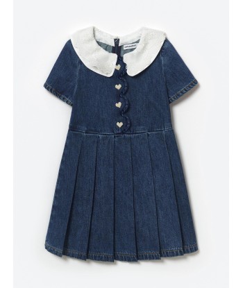 Self Portrait Girls Denim Mini Dress in Blue chez Cornerstreet bien 