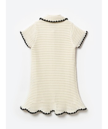 Self Portrait Girls Crochet Mini Dress in Ivory 2024