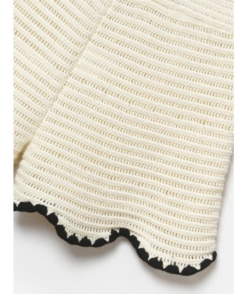 Self Portrait Girls Crochet Mini Shorts in Ivory livraison et retour toujours gratuits