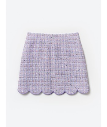 Self Portrait Girls Boucle Mini Skirt in Purple Comparez et commandez 