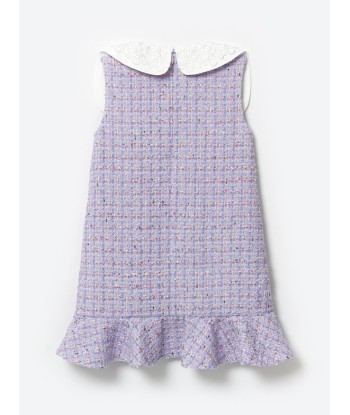 Self Portrait Girls Boucle Mini Dress in Purple des créatures d'habitude