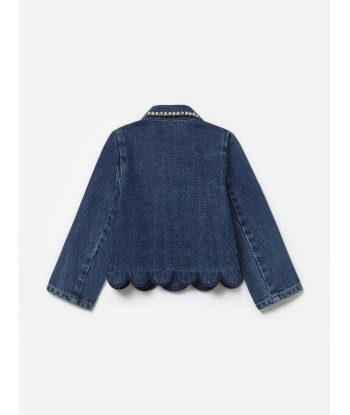 Self Portrait Girls Denim Jacket in Blue Fin de série