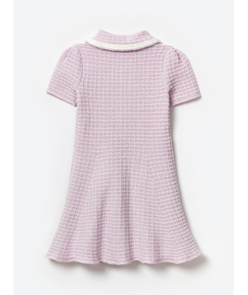 Self Portrait Girls Knitted Mini Dress in Purple outlet