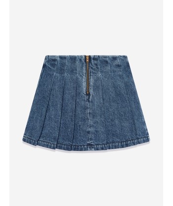 Self Portrait Girls Denim Mini Skirt in Blue de France