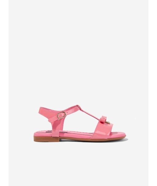 Dolce & Gabbana Girls Patent Leather Sandals in Pink prix