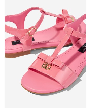 Dolce & Gabbana Girls Patent Leather Sandals in Pink prix