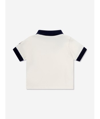 Moncler Enfant Baby Boys Logo Polo Shirt in White 2024