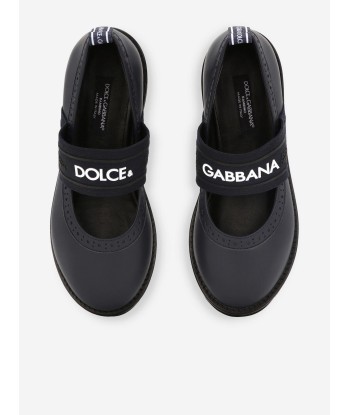 Dolce & Gabbana Girls Leather Brogue Mary Jane Shoes in Blue 2 - 3 jours ouvrés.