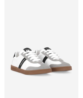 Dolce & Gabbana Boys Leather Retro Trainers in White sélection de produits