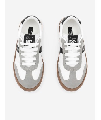 Dolce & Gabbana Boys Leather Retro Trainers in White sélection de produits