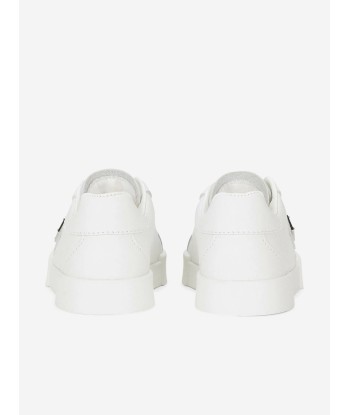 Dolce & Gabbana Boys Leather Portofino Trainers in White solde