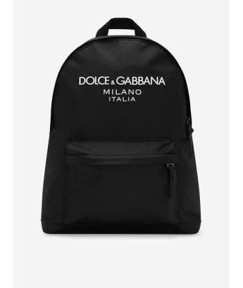 Dolce & Gabbana Boys Milano Logo Backpack in Black (41cm) pas cher