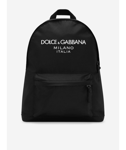 Dolce & Gabbana Boys Milano Logo Backpack in Black (41cm) pas cher