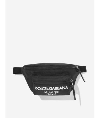 Dolce & Gabbana Boys Mlano Logo Belt Bag in Black (23cm) en linge