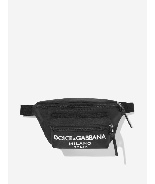 Dolce & Gabbana Boys Mlano Logo Belt Bag in Black (23cm) en linge