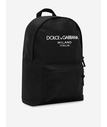 Dolce & Gabbana Boys Milano Logo Backpack in Black (41cm) pas cher