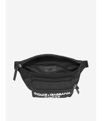 Dolce & Gabbana Boys Mlano Logo Belt Bag in Black (23cm) en linge