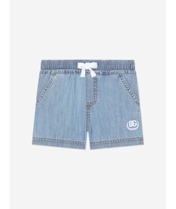 Dolce & Gabbana Baby Boys Chambray Shorts in Blue Les magasins à Paris et en Île-de-France