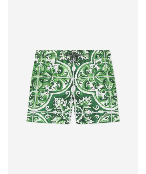 Dolce & Gabbana Baby Boys Maiolica Swim Shorts in Green prix