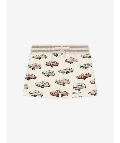 Dolce & Gabbana Baby Boys Car Print Shorts in Ivory acheter en ligne