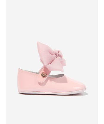 Andanines Baby Girls Leather Bow Shoes in Pink offre 