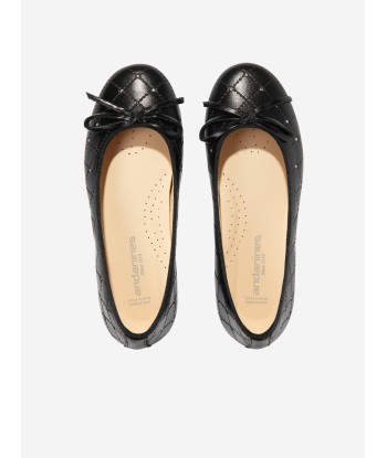 Andanines Girls Leather Ballerinas in Black Comparez plus de prix