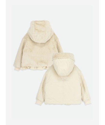 Angels Face Girls Cathleen Reversible Hooded Coat in Beige 2 - 3 jours ouvrés.