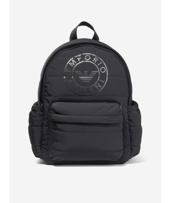 Emporio Armani Boys Logo Backpack in Navy (37cm) brillant des détails fins