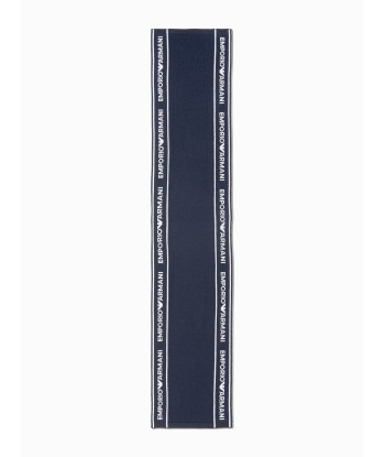 Emporio Armani Boys Logo Scarf in Navy les muscles